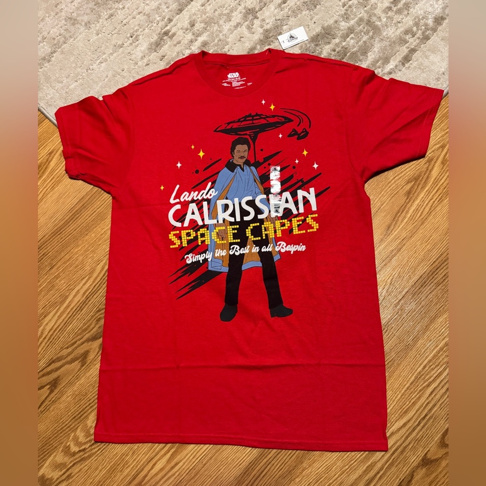 Star Wars Red Lando Calrissian Space Capes Disney T-Shirt NWT